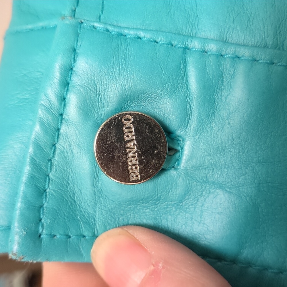 Bernado Electric Blue Leather Jacket - Silver Hardware - Cropped - Full Zip - S - Picture 5 of 15